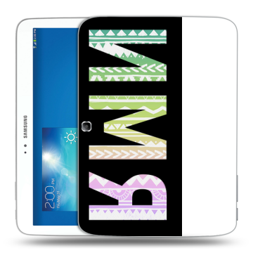 Силиконовый чехол на Samsung Galaxy Tab 3 10.1 с принтом ИМЯ