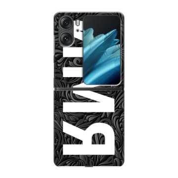 Пластиковый чехол на OPPO Find N2 Flip с принтом ИМЯ