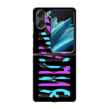Пластиковый чехол на OPPO Find N2 Flip с принтом ФАМИЛИЯ