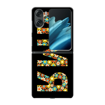 Пластиковый чехол на OPPO Find N2 Flip с принтом ИМЯ