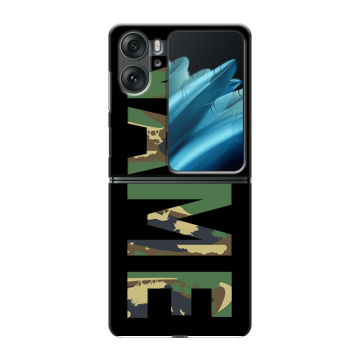 Пластиковый чехол на OPPO Find N2 Flip с принтом NAME