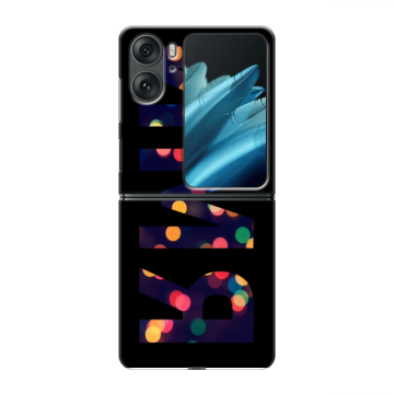 Пластиковый чехол на OPPO Find N2 Flip с принтом ИМЯ