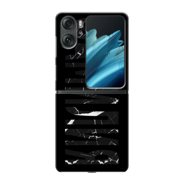 Пластиковый чехол на OPPO Find N2 Flip с принтом ФАМИЛИЯ