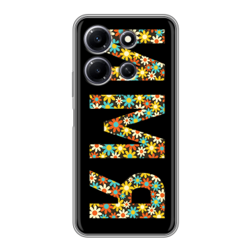 Силиконовый чехол на Infinix Note 30i с принтом ИМЯ