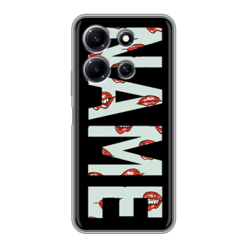 Силиконовый чехол на Infinix Note 30i с принтом NAME
