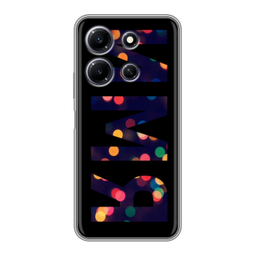 Силиконовый чехол на Infinix Note 30i с принтом ИМЯ
