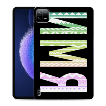 Силиконовый чехол на Xiaomi Pad 6 с принтом ИМЯ