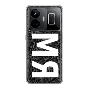 Силиконовый чехол на Realme GT3 с принтом ИМЯ