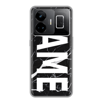 Силиконовый чехол на Realme GT3 с принтом NAME