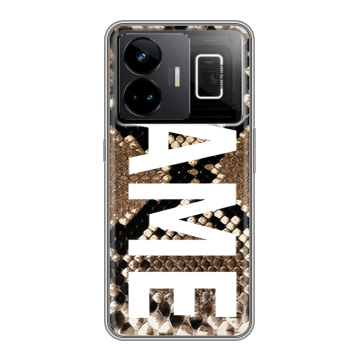 Силиконовый чехол на Realme GT3 с принтом NAME