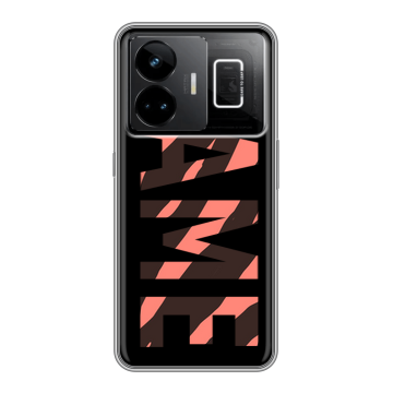 Силиконовый чехол на Realme GT3 с принтом NAME