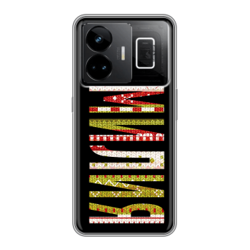 Силиконовый чехол на Realme GT3 с принтом ФАМИЛИЯ