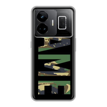 Силиконовый чехол на Realme GT3 с принтом NAME