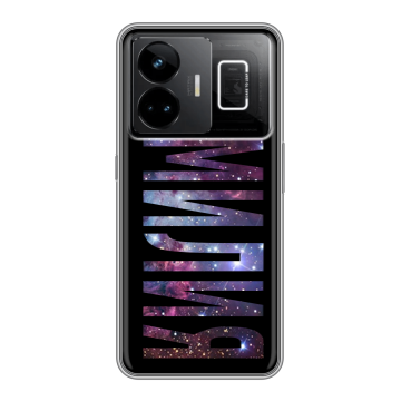 Силиконовый чехол на Realme GT3 с принтом ФАМИЛИЯ