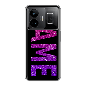 Силиконовый чехол на Realme GT3 с принтом NAME