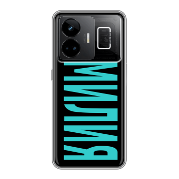 Силиконовый чехол на Realme GT3 с принтом ФАМИЛИЯ
