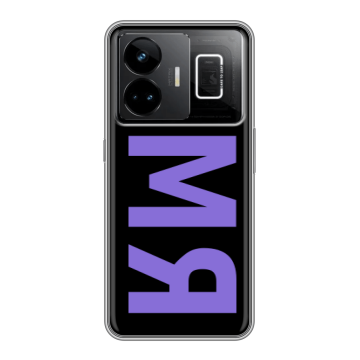 Силиконовый чехол на Realme GT3 с принтом ИМЯ