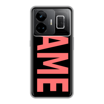 Силиконовый чехол на Realme GT3 с принтом NAME