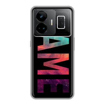 Силиконовый чехол на Realme GT3 с принтом NAME