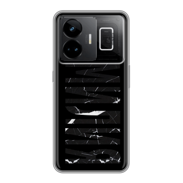 Силиконовый чехол на Realme GT3 с принтом ФАМИЛИЯ