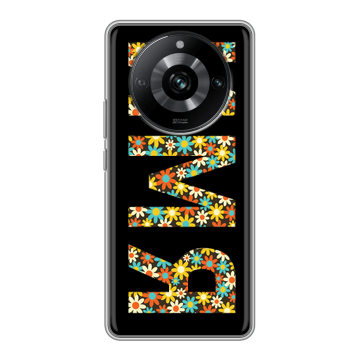 Силиконовый чехол на Realme 11 Pro с принтом ИМЯ