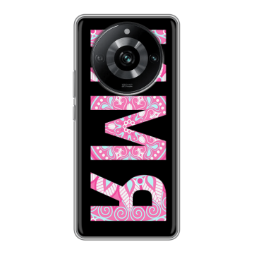 Силиконовый чехол на Realme 11 Pro с принтом ИМЯ