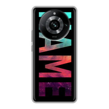 Силиконовый чехол на Realme 11 Pro с принтом NAME