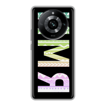 Силиконовый чехол на Realme 11 Pro с принтом ИМЯ