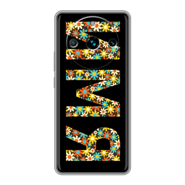 Силиконовый чехол на Realme 11 Pro Plus с принтом ИМЯ