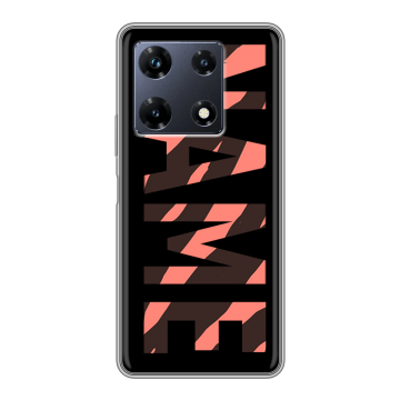 Силиконовый чехол на Infinix Note 30 Pro с принтом NAME