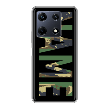Силиконовый чехол на Infinix Note 30 Pro с принтом NAME