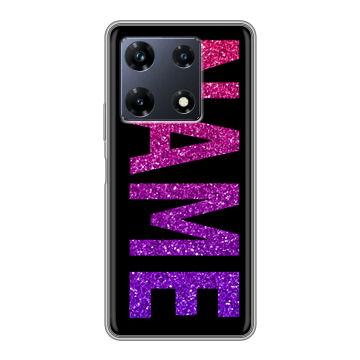 Силиконовый чехол на Infinix Note 30 Pro с принтом NAME
