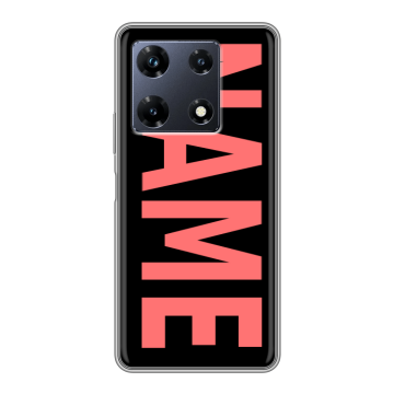Силиконовый чехол на Infinix Note 30 Pro с принтом NAME
