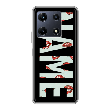 Силиконовый чехол на Infinix Note 30 Pro с принтом NAME