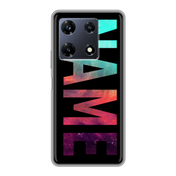 Силиконовый чехол на Infinix Note 30 Pro с принтом NAME