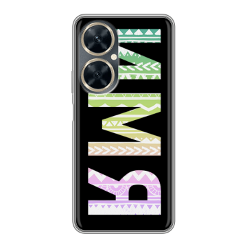 Силиконовый чехол на Huawei Nova 11i с принтом ИМЯ