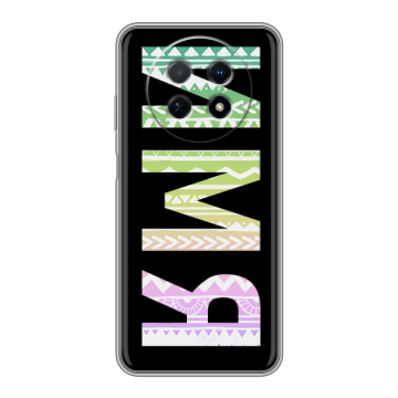 Силиконовый чехол на Huawei Nova Y91 с принтом ИМЯ