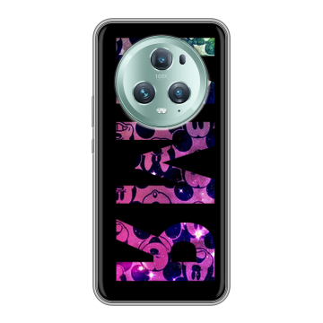 Силиконовый чехол на Huawei Honor Magic 5 Pro с принтом ИМЯ