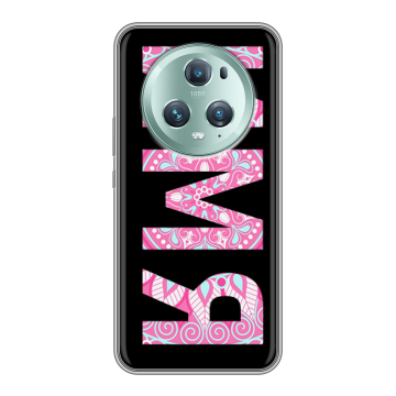 Силиконовый чехол на Huawei Honor Magic 5 Pro с принтом ИМЯ