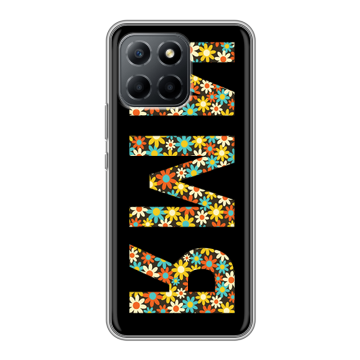 Силиконовый чехол на Huawei Honor 70 Lite 5G с принтом ИМЯ