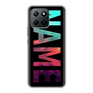 Силиконовый чехол на Huawei Honor 70 Lite 5G с принтом NAME