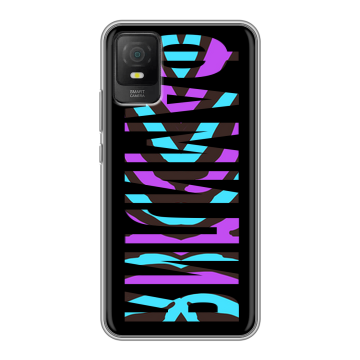 Силиконовый чехол на TCL 403 с принтом ФАМИЛИЯ