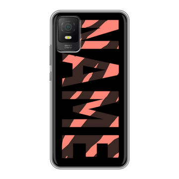 Силиконовый чехол на TCL 403 с принтом NAME