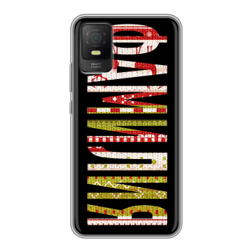 Силиконовый чехол на TCL 403 с принтом ФАМИЛИЯ