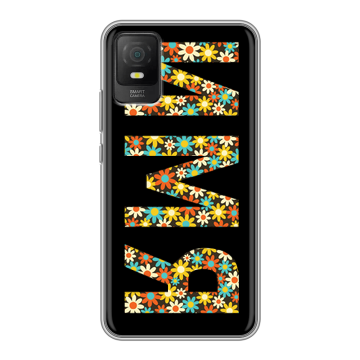 Силиконовый чехол на TCL 403 с принтом ИМЯ