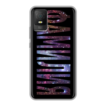 Силиконовый чехол на TCL 403 с принтом ФАМИЛИЯ