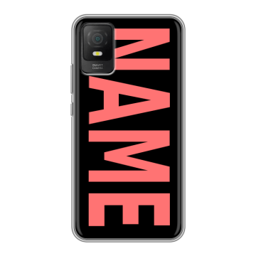 Силиконовый чехол на TCL 403 с принтом NAME