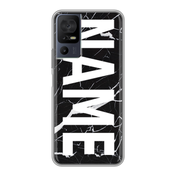 Силиконовый чехол на TCL 40 se с принтом NAME