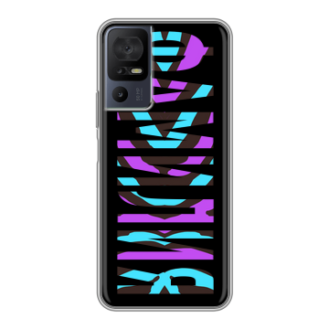 Силиконовый чехол на TCL 40 se с принтом ФАМИЛИЯ