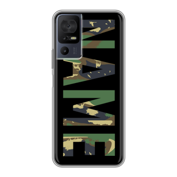 Силиконовый чехол на TCL 40 se с принтом NAME
